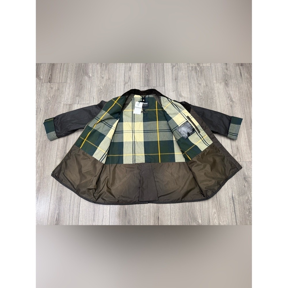 NWT Barbour Allerston Water Resistant Waxed Cotton Jacket 12 US / 16 UK in OLIVE - Picture 10 of 10